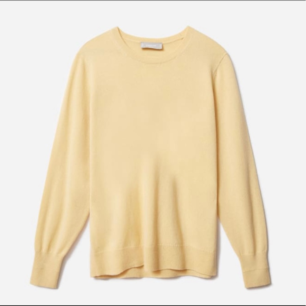Everlane Cashmere Crewneck Sweater, Buttercream M